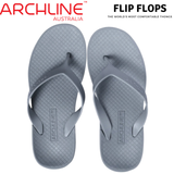 ARCHLINE Orthotic Flip Flops Thongs Arch Support Shoes Footwear - Grey - EUR 39