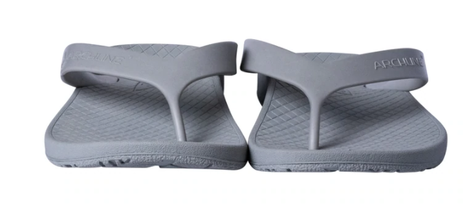 ARCHLINE Orthotic Flip Flops Thongs Arch Support Shoes Footwear - Grey - EUR 39