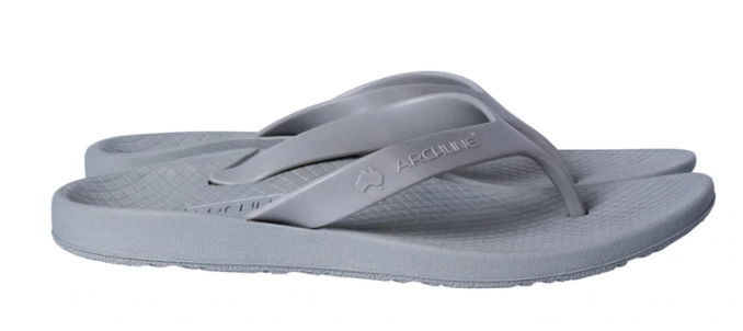 ARCHLINE Orthotic Flip Flops Thongs Arch Support Shoes Footwear - Grey - EUR 41