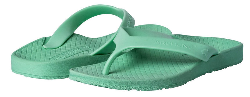 ARCHLINE Orthotic Thongs Arch Support Shoes Footwear Flip Flops - Dew Green - EUR 39