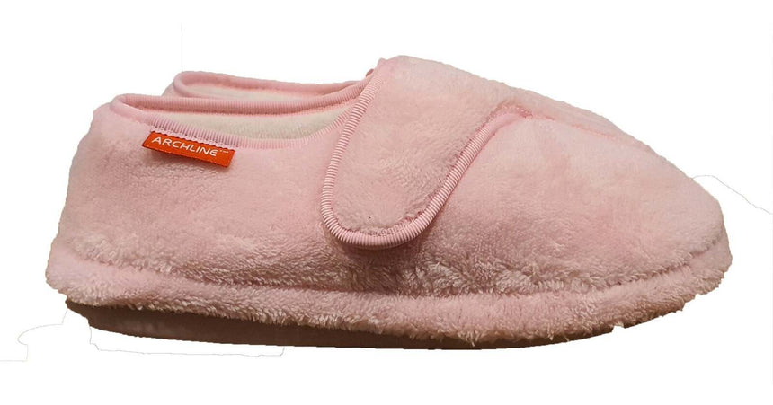 ARCHLINE Orthotic Plus Slippers Closed Scuffs Pain Relief Moccasins - Pink - EU 39