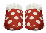 ARCHLINE Orthotic Slippers CLOSED Back Scuffs Moccasins Pain Relief - Red Polka Dots - EUR 39 (Womens US 8)