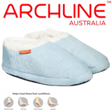 ARCHLINE Orthotic Slippers Closed Scuffs Pain Relief Moccasins - Sky Blue - EUR 35