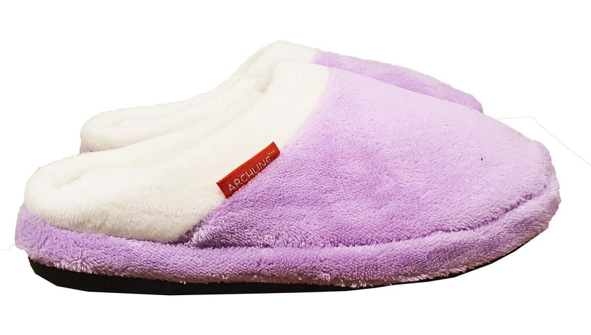 ARCHLINE Orthotic Slippers Slip On Arch Scuffs Pain Relief Moccasins - Lilac - EU 36