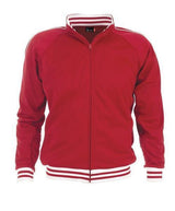 Identitee Mens Varsity Track Suit Top Jacket Jumper Long Sleeve Sunset Urban Casual - Red - Large