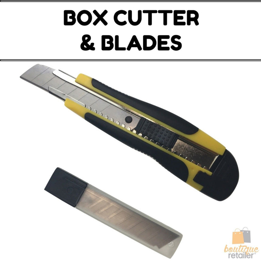 BOX CUTTER & BLADES Knife Retractable Blade Snap Off Razor 18mm Durable Opener