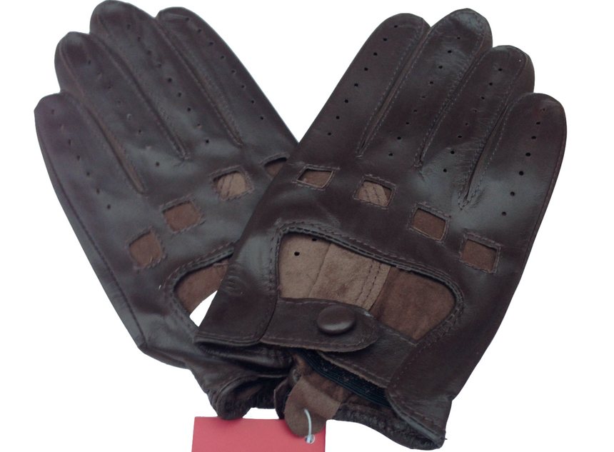 DENTS Womens Kangaroo Leather Driving Gloves Unlined w/ Gift Box Ladies - Brown - Large