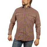 Mens FLANNELETTE SHIRT Check 100% COTTON Flannel Vintage Long Sleeve - 97 (Full Placket) - 3XL