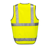 HUSKI Hi Vis Patrol Vest 3M Reflective Tape Safety Workwear High Visibility - Yellow - XL