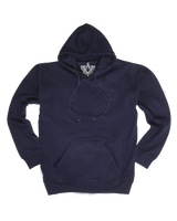 Adult Mens 100% Cotton Fleece Hoodie Jumper Pullover Sweater Warm Sweatshirt - Navy - M