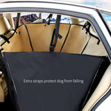 Ondoing Detachable Pet Dog Car Seat Cover Backseat Protector Hammock Waterproof Non-slip Cream