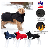 Pet Dog Raincoat Poncho Jacket Windbreaker Waterproof Clothes with Harness Hole-XS-Red