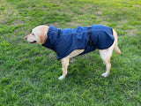 Pet Dog Raincoat Poncho Jacket Windbreaker Waterproof Clothes with Harness Hole-L-Red