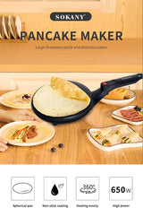 Electric Crepe Maker Frying Griddle Non Stick Pancake maker Baking Pan