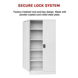 Two-Door Shelf Office Gym Filing Storage Locker Cabinet Safe