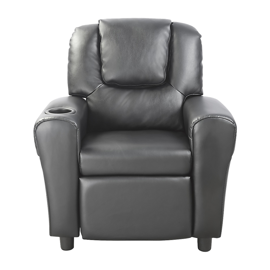 PU Leather Kids Recliner with Drink Holder