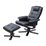 PU Leather Massage Chair Recliner Ottoman Lounge Remote