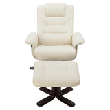 PU Leather Massage Chair Recliner Ottoman Lounge Remote