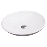 Bathroom Ceramic Oval Above Countertop Basin for Vanity