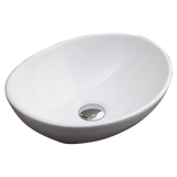 Above Counter Bathroom Vanity Oval Ceramic Basin