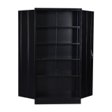 Two-Door Shelf Office Gym Filing Storage Locker Cabinet Safe