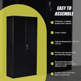 Two-Door Shelf Office Gym Filing Storage Locker Cabinet Safe