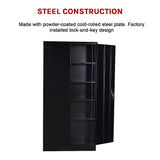 Two-Door Shelf Office Gym Filing Storage Locker Cabinet Safe