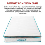 Palermo Single 20cm Memory Foam and Innerspring Hybrid Mattress