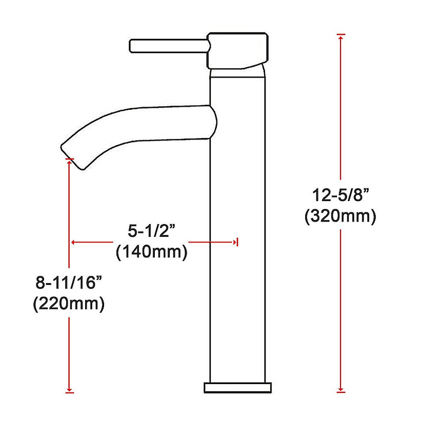 Tall Basin Mixer Tap Faucet -Kitchen Laundry Bathroom Sink