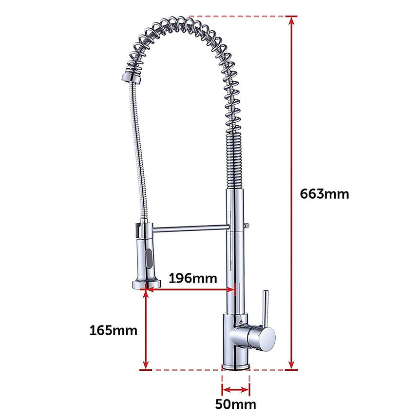 Basin Mixer Pull-Out Kitchen Tap Faucet Laundry Sink