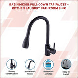 Basin Mixer Pull-Down Tap Faucet -Kitchen Laundry Bathroom Sink