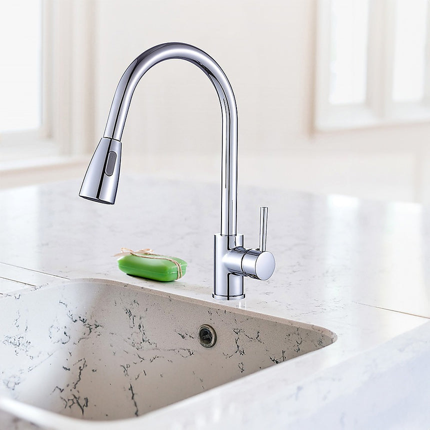 Basin Mixer Pull-Down Tap Faucet -Kitchen Laundry Bathroom Sink