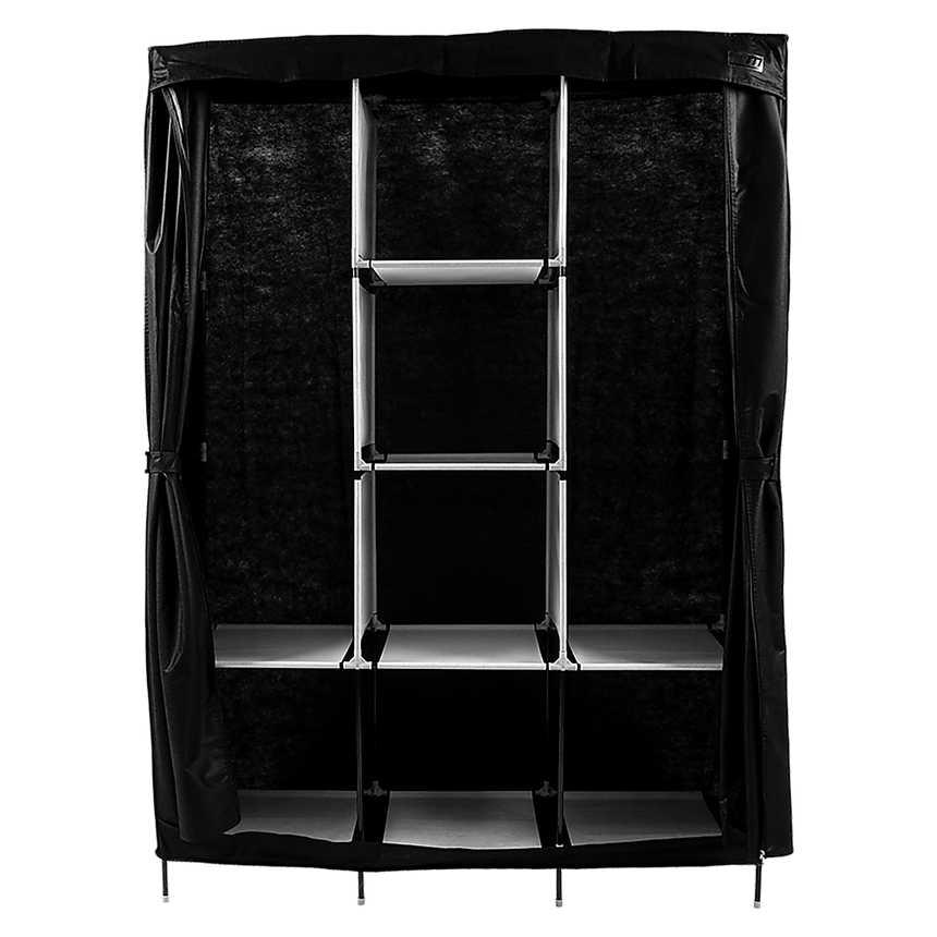 Large Portable Clothes Closet Canvas Wardrobe Storage Organizer with Shelves