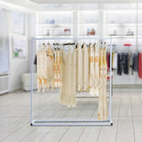 Commercial Clothing Garment Rack Retail Shop White