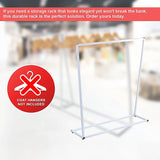 Commercial Clothing Garment Rack Retail Shop White