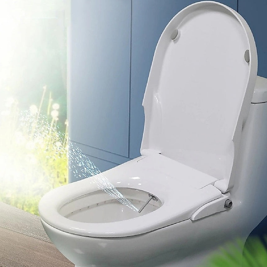 Non Electric Bidet Toilet Seat W/ Cover Bathroom Spray Water Wash