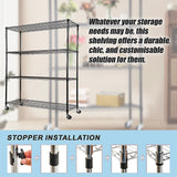 Modular Wire Storage Shelf 1200 x 450 x 1800mm Steel Shelving