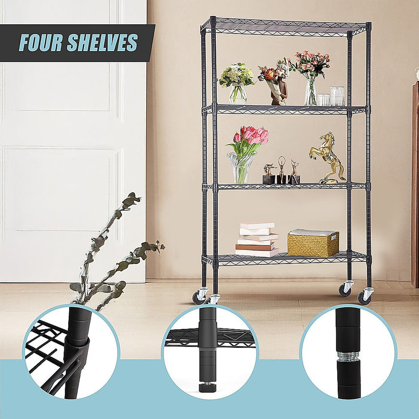 Modular Wire Storage Shelf 1200 x 450 x 1800mm Steel Shelving