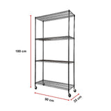 Modular Wire Storage Shelf 900 x 350 x 1800mm Steel Shelving