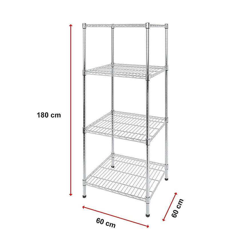 Modular Wire Storage Shelf 600 x 600 x 1800mm Steel Shelving