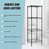 Modular Wire Storage Shelf 600 x 600 x 1800mm Steel Shelving