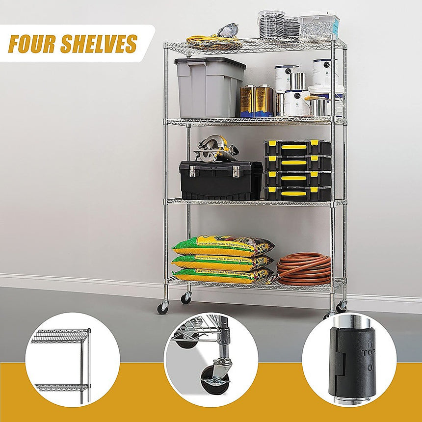 Modular Wire Storage Shelf 1200 x 600 x 1800mm Steel Shelving