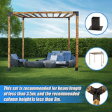 Roof Pergola Gazebo Shed Matte Black Steel Brackets DIY Kits