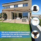 Roof Pergola Gazebo Shed Matte Black Steel Brackets DIY Kits