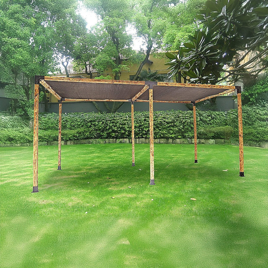 Roof Pergola Gazebo Shed Matte Black Steel Brackets and Black Screen DIY Kits