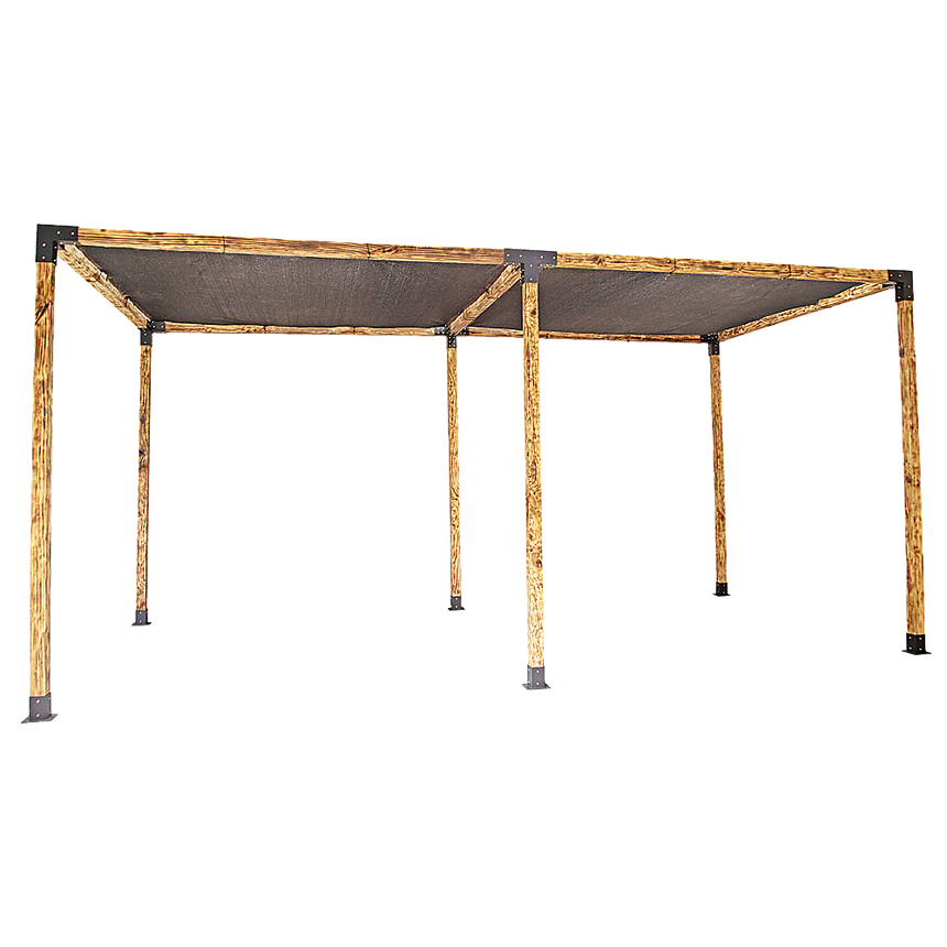 Roof Pergola Gazebo Shed Matte Black Steel Brackets and Black Screen DIY Kits