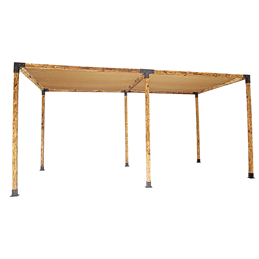 Roof Pergola Gazebo Shed Matte Black Steel Brackets and Coffee Screen DIY Kits