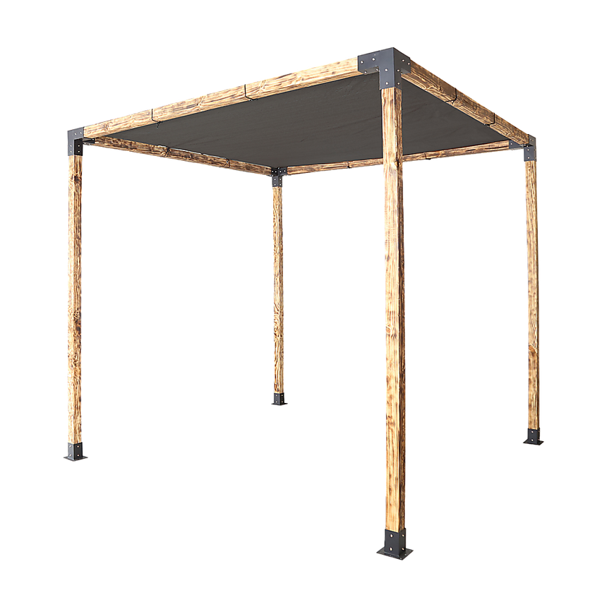 Roof Pergola Gazebo Shed Matte Black Steel Brackets and Black Screen DIY Kits