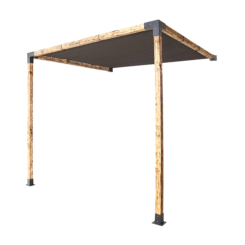 Roof Pergola Gazebo Shed Matte Black Steel Brackets and Black Screen DIY Kits