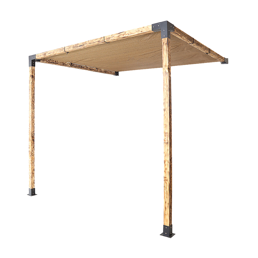 Roof Pergola Gazebo Shed Matte Black Steel Brackets and Coffee Screen DIY Kits